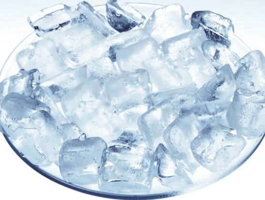 Das Eis komprimiert
